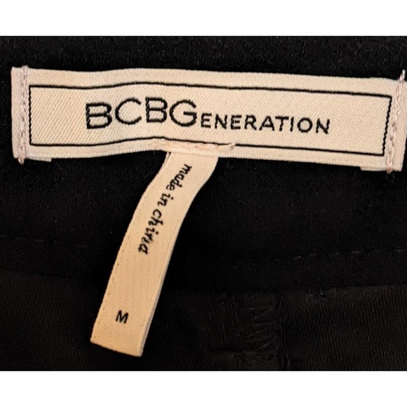 BCBGeneration Womens Cropped Trousers Pants Size M Black Slacks Straight Leg New - Picture 3 of 4